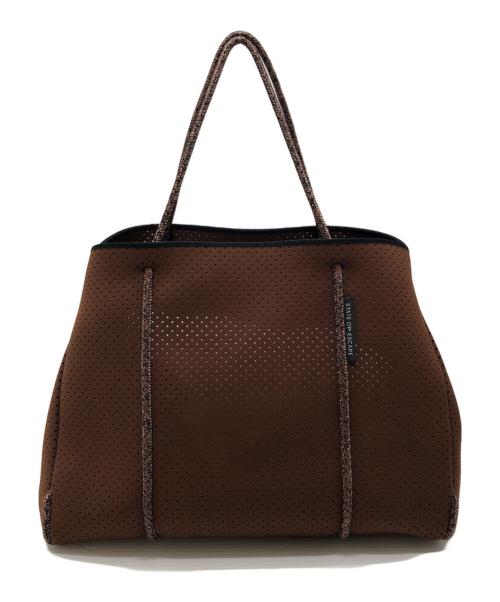 STATE OF ESCAPE（ステイトオブエスケープ）STATE OF ESCAPE (ステイトオブエスケープ) ネオプレーンボンディングトートバッグ ブラウンの古着・服飾アイテム