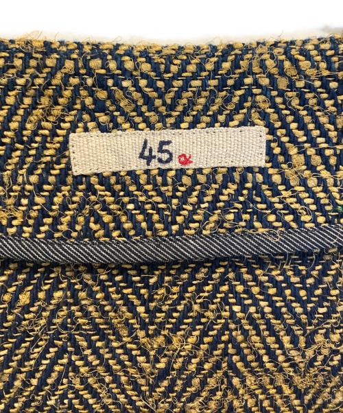 45R（フォーティファイブ・アール）45R (フォーティファイブ・アール) 藍インドシルク ツイードボレロ/ノーカラージャケット グリーン サイズ:2の古着・服飾アイテム