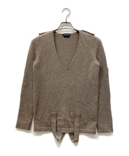 TOM FORD（トムフォード）TOM FORD (トムフォード) カシミヤニット ベージュ サイズ:Sの古着・服飾アイテム