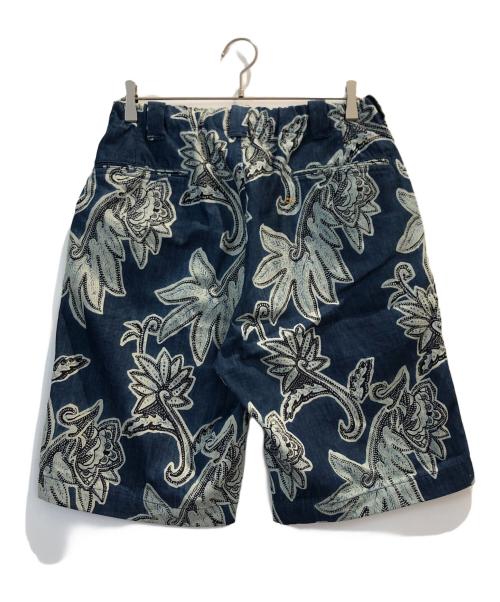 45R（フォーティファイブ・アール）45R (フォーティファイブ・アール) 総柄ハーフパンツ ブルー サイズ:表記なしの古着・服飾アイテム