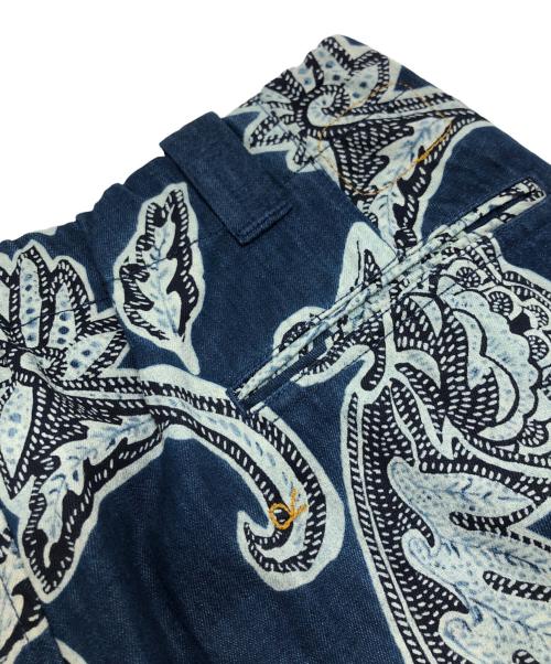 45R（フォーティファイブ・アール）45R (フォーティファイブ・アール) 総柄ハーフパンツ ブルー サイズ:表記なしの古着・服飾アイテム