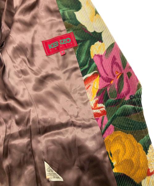 KENZO（ケンゾー）KENZO (ケンゾー) 花柄テーラードジャケット マルチカラー サイズ:Mの古着・服飾アイテム