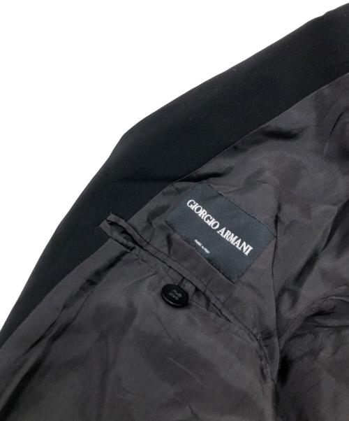 GIORGIO ARMANI（ジョルジョアルマーニ）GIORGIO ARMANI (ジョルジョアルマーニ) スナップボタンテーラードジャケット ブラック サイズ:52の古着・服飾アイテム