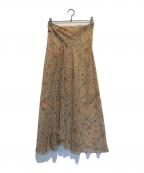 ISSEY MIYAKEイッセイミヤケ）の古着「シアースカート」｜ベージュ