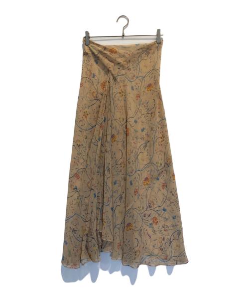 ISSEY MIYAKE（イッセイミヤケ）ISSEY MIYAKE (イッセイミヤケ) シアースカート ベージュ サイズ:2の古着・服飾アイテム