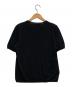 PRADA (プラダ) コットンシルク半袖ニット ブラック サイズ:42：60000円