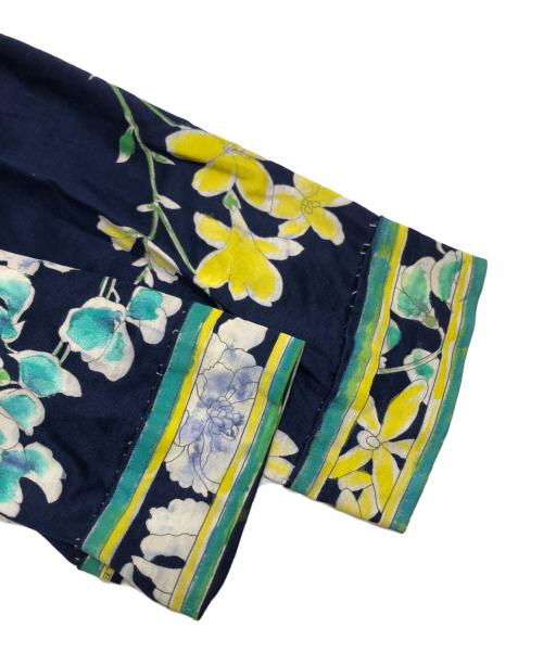 LEONARD FASHION（レオナールファッション）LEONARD FASHION (レオナールファッション) 総柄セットアップ ネイビー サイズ:ジャケット:不明 スカート:80の古着・服飾アイテム