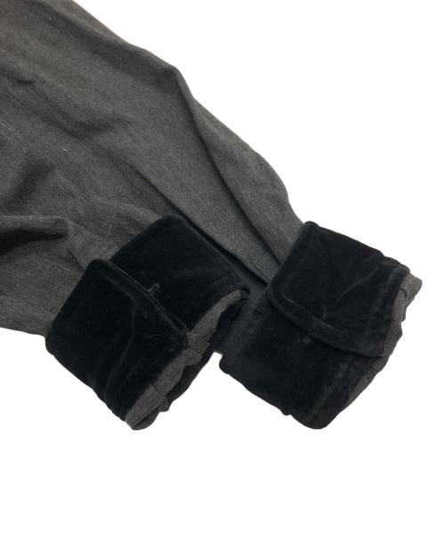 GIORGIO ARMANI（ジョルジョアルマーニ）GIORGIO ARMANI (ジョルジョアルマーニ) ベロア切替シャツ グレー サイズ:52の古着・服飾アイテム