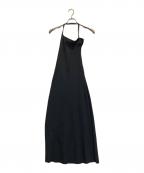 LE CIEL BLEUルシェルブルー）の古着「Maxi Apron Dress」｜ブラック