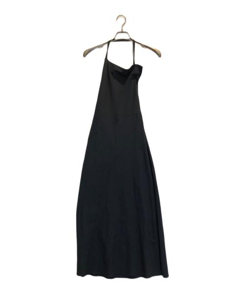 LE CIEL BLEU（ルシェルブルー）LE CIEL BLEU (ルシェルブルー) Maxi Apron Dress ブラック サイズ:36の古着・服飾アイテム