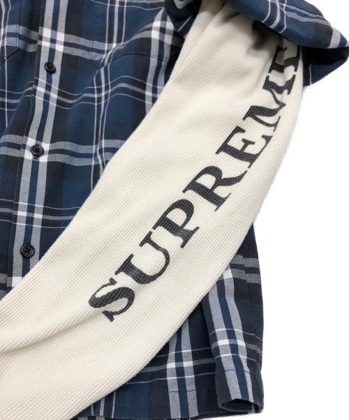 SUPREME（シュプリーム）SUPREME (シュプリーム) サーマルワークシャツ ネイビー サイズ:Mの古着・服飾アイテム