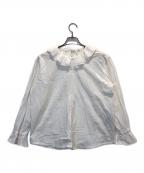 45Rフォーティファイブ・アール）の古着「インドカディのフリルカラーブラウス」｜ホワイト