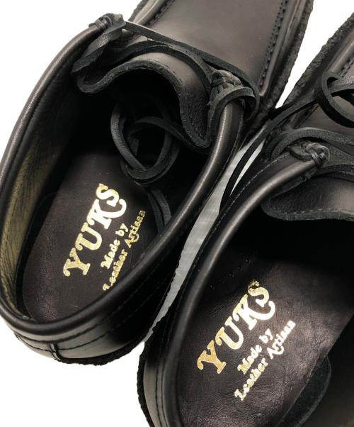 YUKS（ユックス）yuks (ユックス) モカシンレザーシューズ ブラック サイズ:37の古着・服飾アイテム