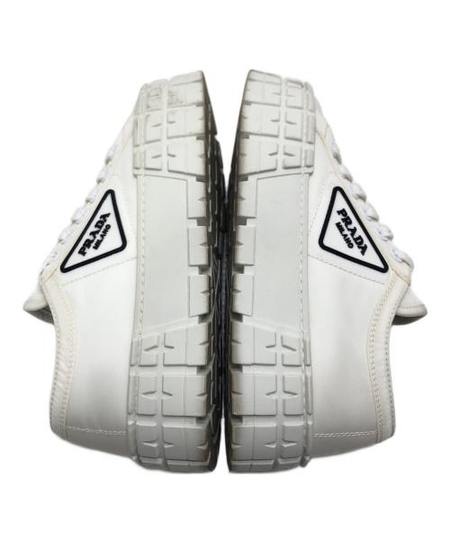 PRADA（プラダ）PRADA (プラダ) ダブルホイール ナイロンギャバジン スニーカー ホワイト サイズ:37の古着・服飾アイテム