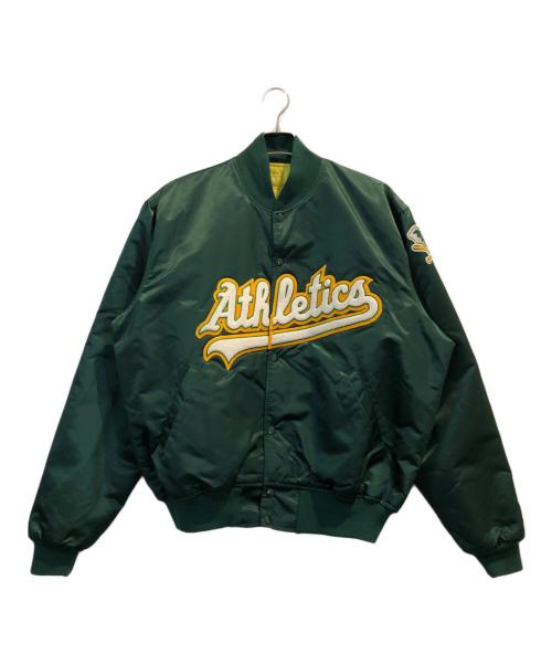 MLB（エムエルビー）MLB (エムエルビー) StarStar (スターター) スタジャン グリーン サイズ:XLの古着・服飾アイテム