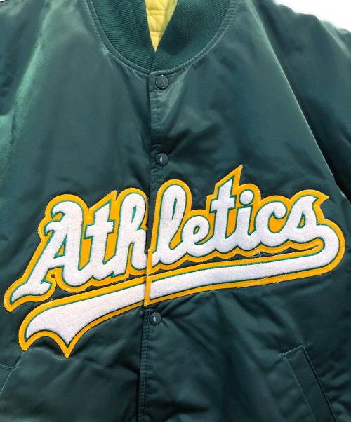 MLB（エムエルビー）MLB (エムエルビー) StarStar (スターター) スタジャン グリーン サイズ:XLの古着・服飾アイテム