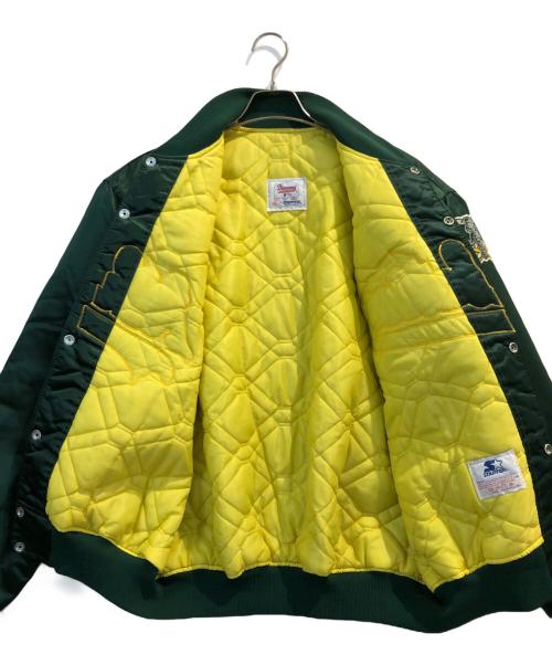MLB（エムエルビー）MLB (エムエルビー) StarStar (スターター) スタジャン グリーン サイズ:XLの古着・服飾アイテム