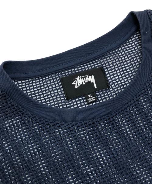 stussy（ステューシー）stussy (ステューシー) メッシュカットソー ネイビー サイズ:XLの古着・服飾アイテム