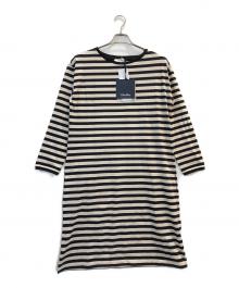 MaxMara（マックスマーラ）の古着「ボーダーワンピース」｜ベージュ