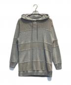 DIESELディーゼル）の古着「メッシュ切替パーカー」｜グレー