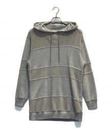 DIESEL（ディーゼル）の古着「メッシュ切替パーカー」｜グレー