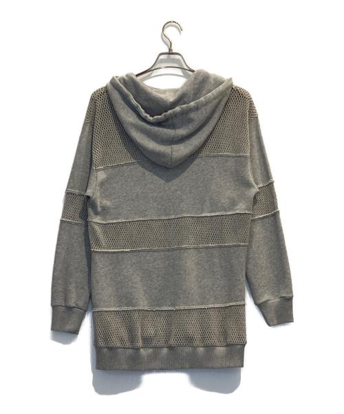 DIESEL（ディーゼル）DIESEL (ディーゼル) メッシュ切替パーカー グレー サイズ:XSの古着・服飾アイテム