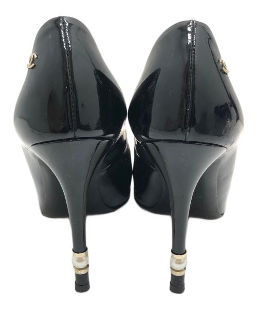 CHANEL（シャネル）CHANEL (シャネル) オープントゥパンプス ブラック サイズ:22.5CMの古着・服飾アイテム