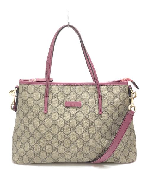 GUCCI（グッチ）GUCCI (グッチ) 2WAYトートバッグ ベージュ サイズ:表記なしの古着・服飾アイテム