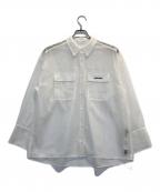 Diagramダイアグラム）の古着「メッシュオーバーシャツ」｜ホワイト