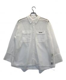 Diagram（ダイアグラム）の古着「メッシュオーバーシャツ」｜ホワイト