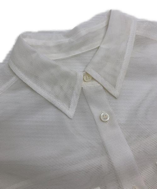Diagram（ダイアグラム）Diagram (ダイアグラム) メッシュオーバーシャツ ホワイト サイズ:38の古着・服飾アイテム