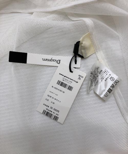 Diagram（ダイアグラム）Diagram (ダイアグラム) メッシュオーバーシャツ ホワイト サイズ:38の古着・服飾アイテム