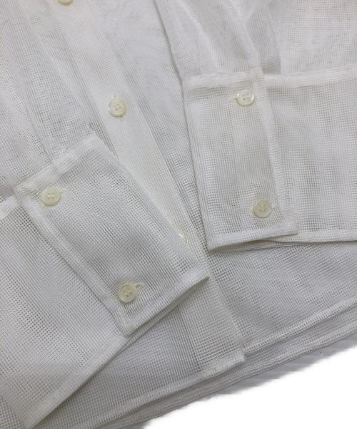 Diagram（ダイアグラム）Diagram (ダイアグラム) メッシュオーバーシャツ ホワイト サイズ:38の古着・服飾アイテム