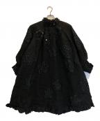 FENDIフェンディ）の古着「フワラー装飾ワンピース」｜ブラック