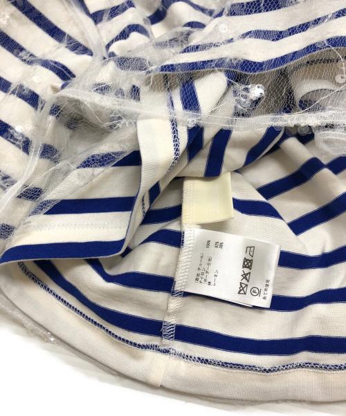 Diagram GRACE CONTINENTAL（ダイアグラム グレースコンチネンタル）Diagram GRACE CONTINENTAL (ダイアグラム グレースコンチネンタル) バスクボーダートップ ブルー サイズ:36の古着・服飾アイテム