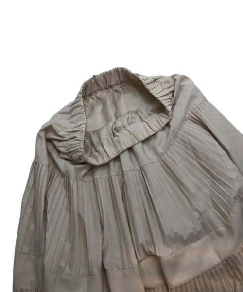 BEARDSLEY（ビアズリー）BEARDSLEY (ビアズリー) プリーツティアードスカート ベージュ サイズ:Fの古着・服飾アイテム