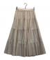 BEARDSLEY（ビアズリー）の古着「プリーツティアードスカート」｜ベージュ