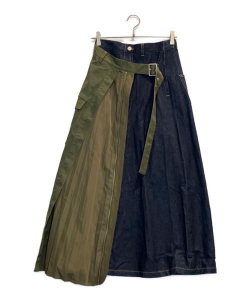 Ameri（アメリ）AMERI (アメリ) ミリタリードッキングスカート インディゴ サイズ:Mの古着・服飾アイテム