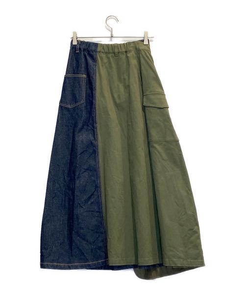 Ameri（アメリ）AMERI (アメリ) ミリタリードッキングスカート インディゴ サイズ:Mの古着・服飾アイテム