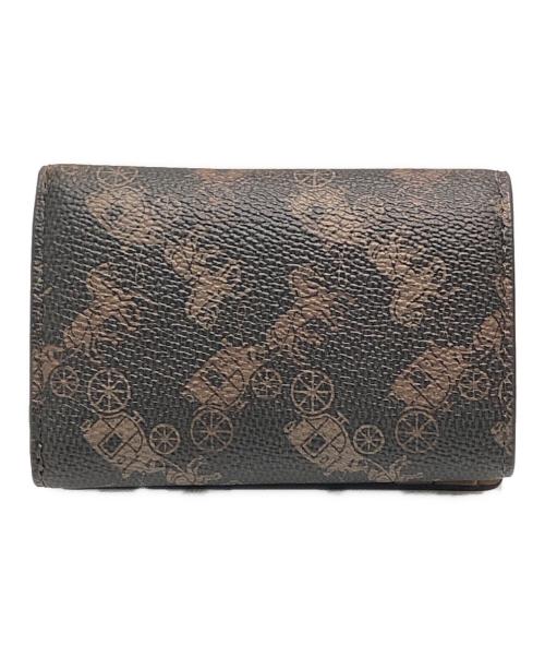 COACH（コーチ）COACH (コーチ) エッセンシャル ミニ トライフォールドホース＆キャリッジ 3つ折り財布 ベージュ サイズ:表記なし 未使用品の古着・服飾アイテム