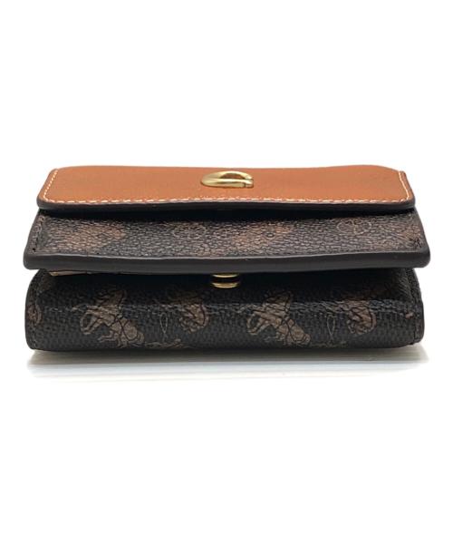 COACH（コーチ）COACH (コーチ) エッセンシャル ミニ トライフォールドホース＆キャリッジ 3つ折り財布 ベージュ サイズ:表記なし 未使用品の古着・服飾アイテム