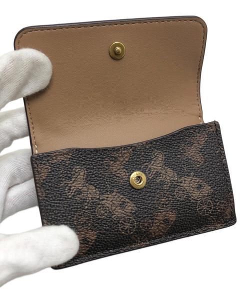 COACH（コーチ）COACH (コーチ) エッセンシャル ミニ トライフォールドホース＆キャリッジ 3つ折り財布 ベージュ サイズ:表記なし 未使用品の古着・服飾アイテム