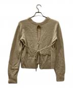 CLANE×suzuクラネ）の古着「W FACE CENTER SLIT KNIT TOPS」｜ベージュ