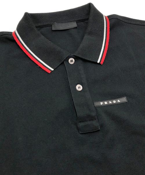 PRADA（プラダ）PRADA (プラダ) ポロシャツ ブラック サイズ:Lの古着・服飾アイテム
