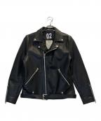 VaLLetヴァレット）の古着「02 ダブルレザーライダースジャケット」｜ブラック