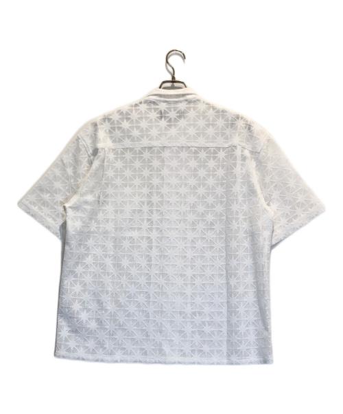 BoTT（ボット）BoTT (ボット) sparkle mesh s/s shirts ホワイト サイズ:Lの古着・服飾アイテム