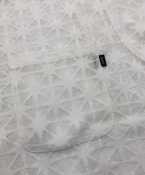 BoTT（ボット）BoTT (ボット) sparkle mesh s/s shirts ホワイト サイズ:Lの古着・服飾アイテム