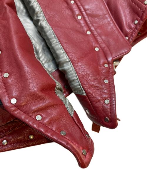 HARLEY-DAVIDSON（ハーレーダビッドソン）HARLEY-DAVIDSON (ハーレーダビッドソン) スタッズレザーベスト レッド サイズ:Mの古着・服飾アイテム