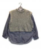 BEARDSLEYビアズリー）の古着「ジレセットシャツ」｜ネイビー