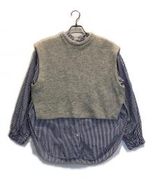 BEARDSLEY（ビアズリー）の古着「ジレセットシャツ」｜ネイビー